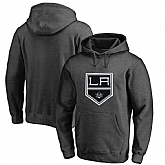 Los Angeles Kings Dark Gray All Stitched Pullover Hoodie,baseball caps,new era cap wholesale,wholesale hats